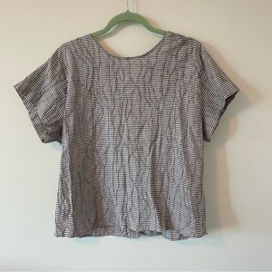 Zara Seersucker Bow Top